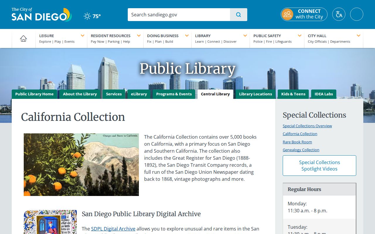 San Diego County people directories historical city directory collection